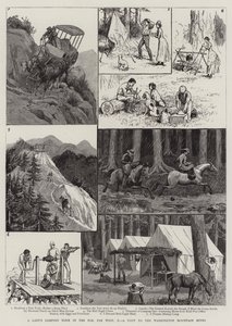 Excursão de acampamento de uma senhora no distante, Far West, II, uma visita às minas da montanha de Washington